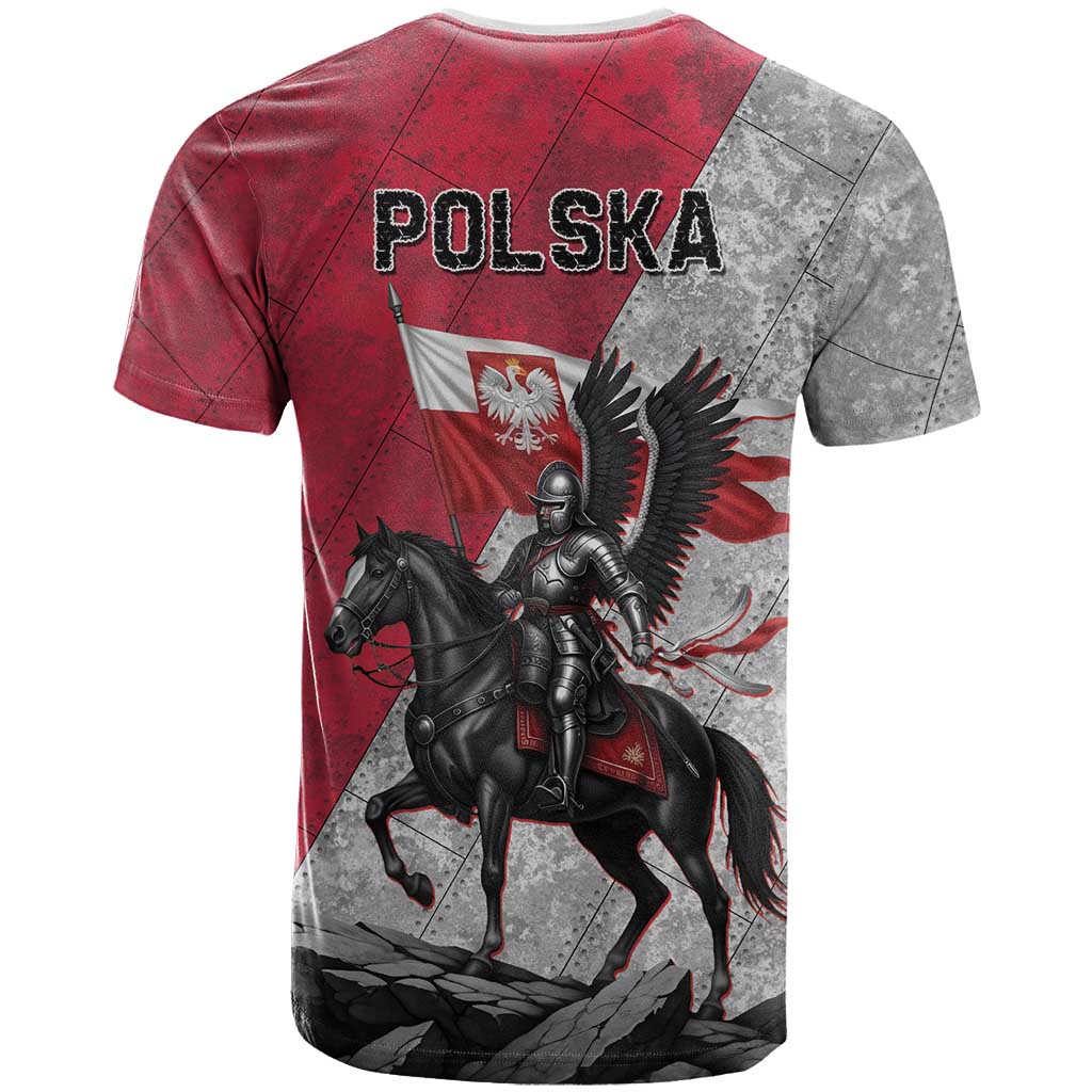 Poland Winged Hussar Warrior T-Shirt Polska Flag Armor Spirit Graphic Tee