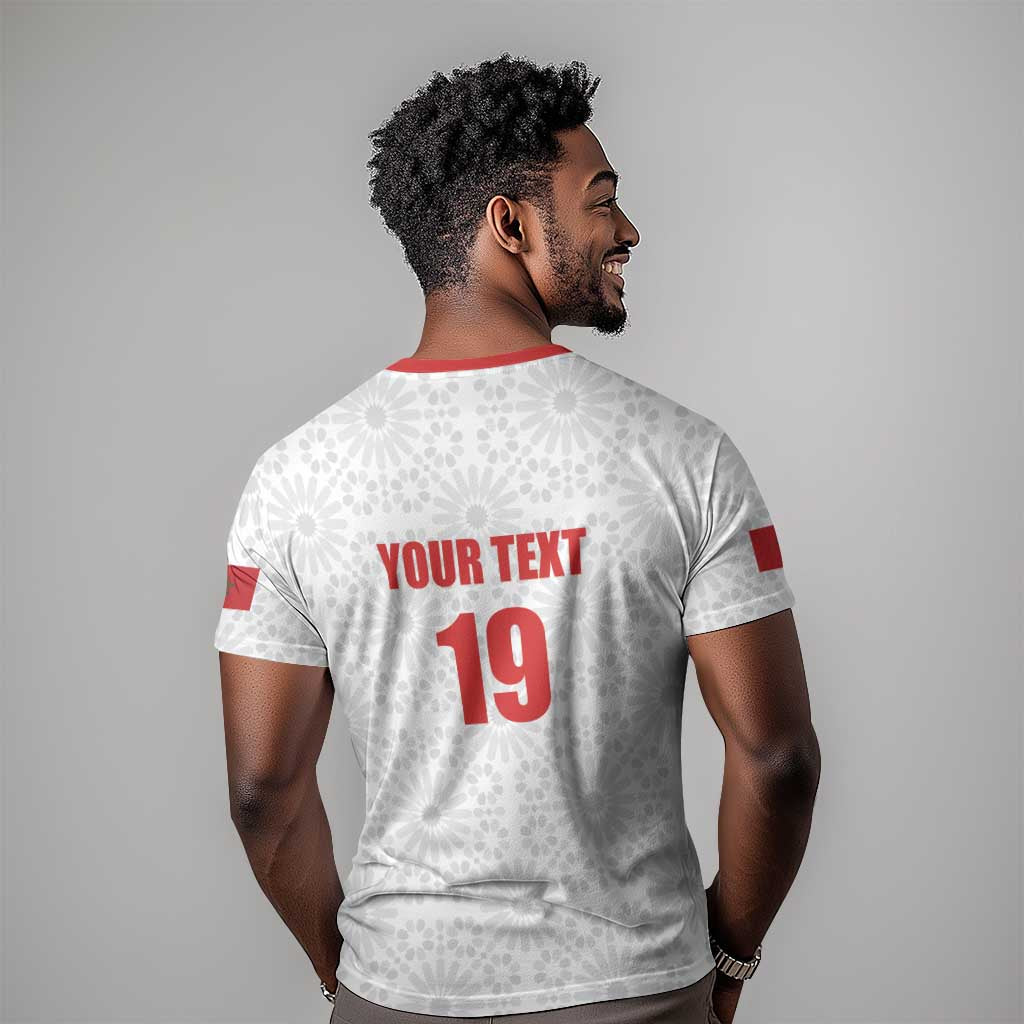 Custom Morocco Football T-Shirt Road To Football Glory Graphic Tee