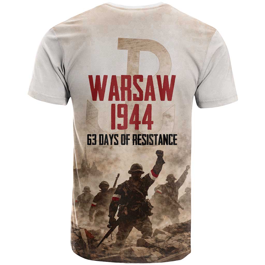 Polish Kotwica Warsaw Uprising 1944 T-Shirt 63 Days of Resistance WWII Graphic Tee