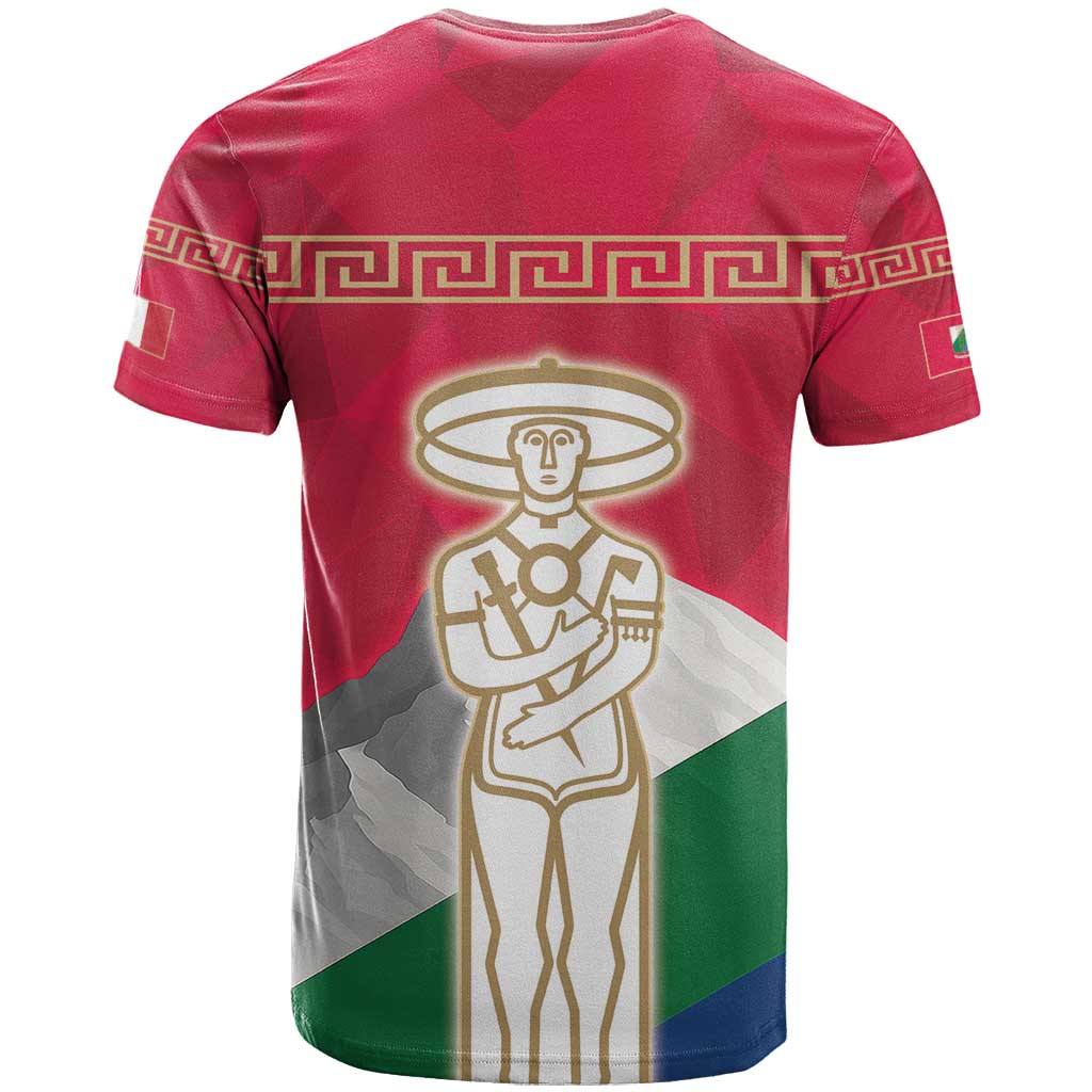 Italy Abruzzo T-Shirt Emblem With Flag Style Graphic Tee