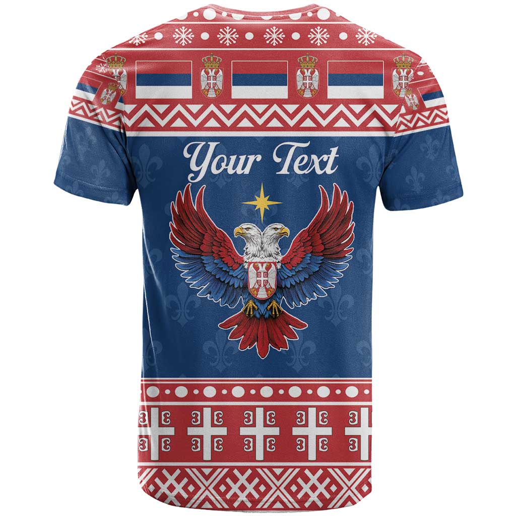 Personalized Serbia Christmas Eagle T-Shirt Srecan Bozic Tee Graphic Tee