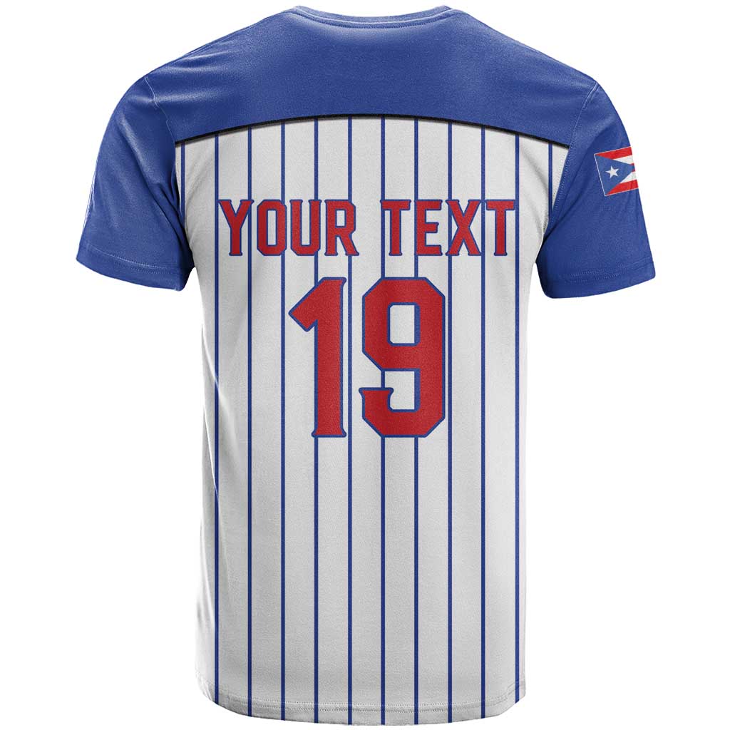 Puerto Rico Baseball Custom T-Shirt Puerto Rican Flag Mascot Design Graphic Tee