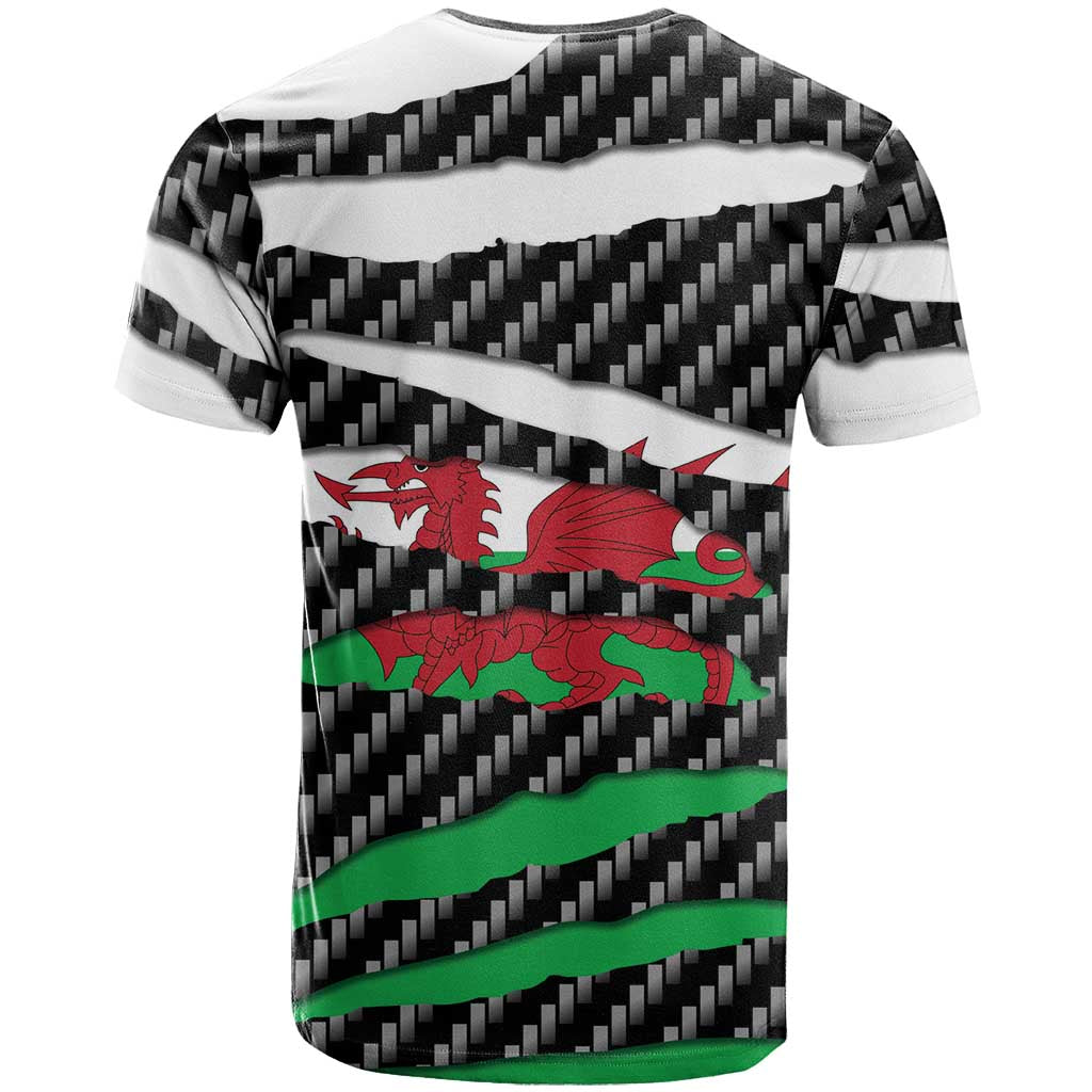 Wales Beast T-Shirt Ripped Flag Graphic Graphic Tee