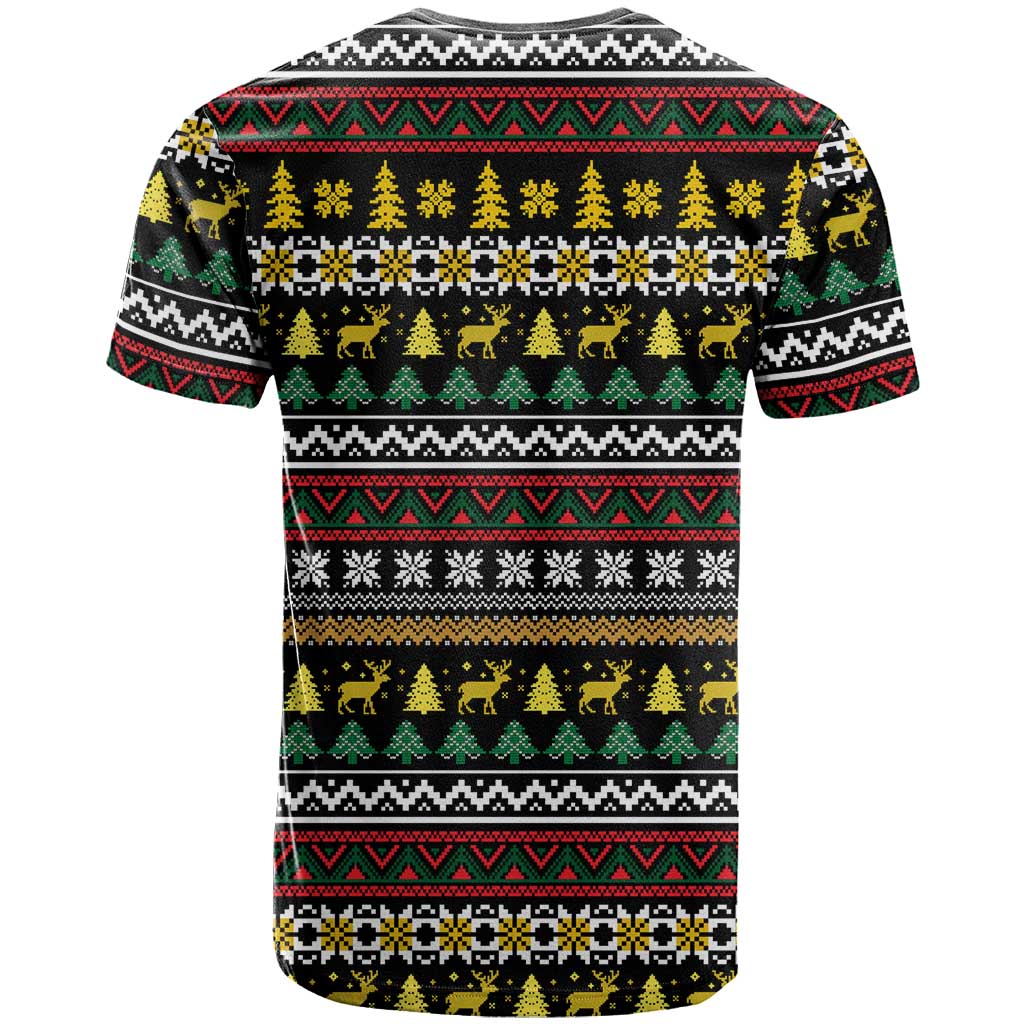 Time To Get Blitzened Christmas T-Shirt Xmas Holiday Patterns Graphic Tee