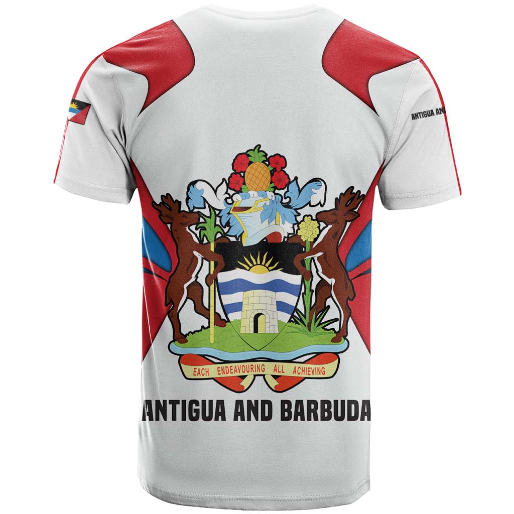 Antigua and Barbuda Flag T-Shirt with National Coat of Arms Graphic Tee