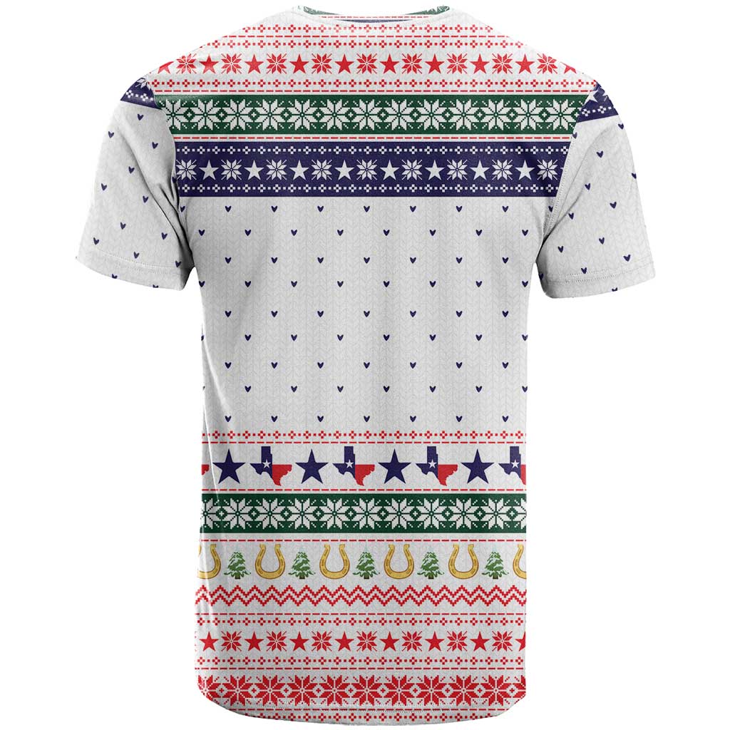 Merry Christmas Yall Texas T-Shirt Xmas Holiday Patterns Graphic Tee