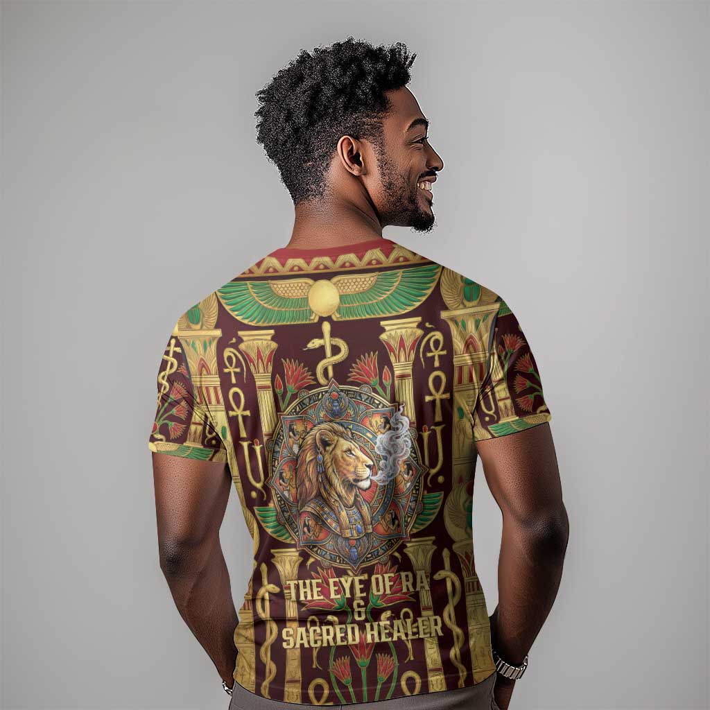 Sekhmet T-Shirt with Eye of Ra and Sacred Lion Symbol in Egyptian Healer Graphic Tee