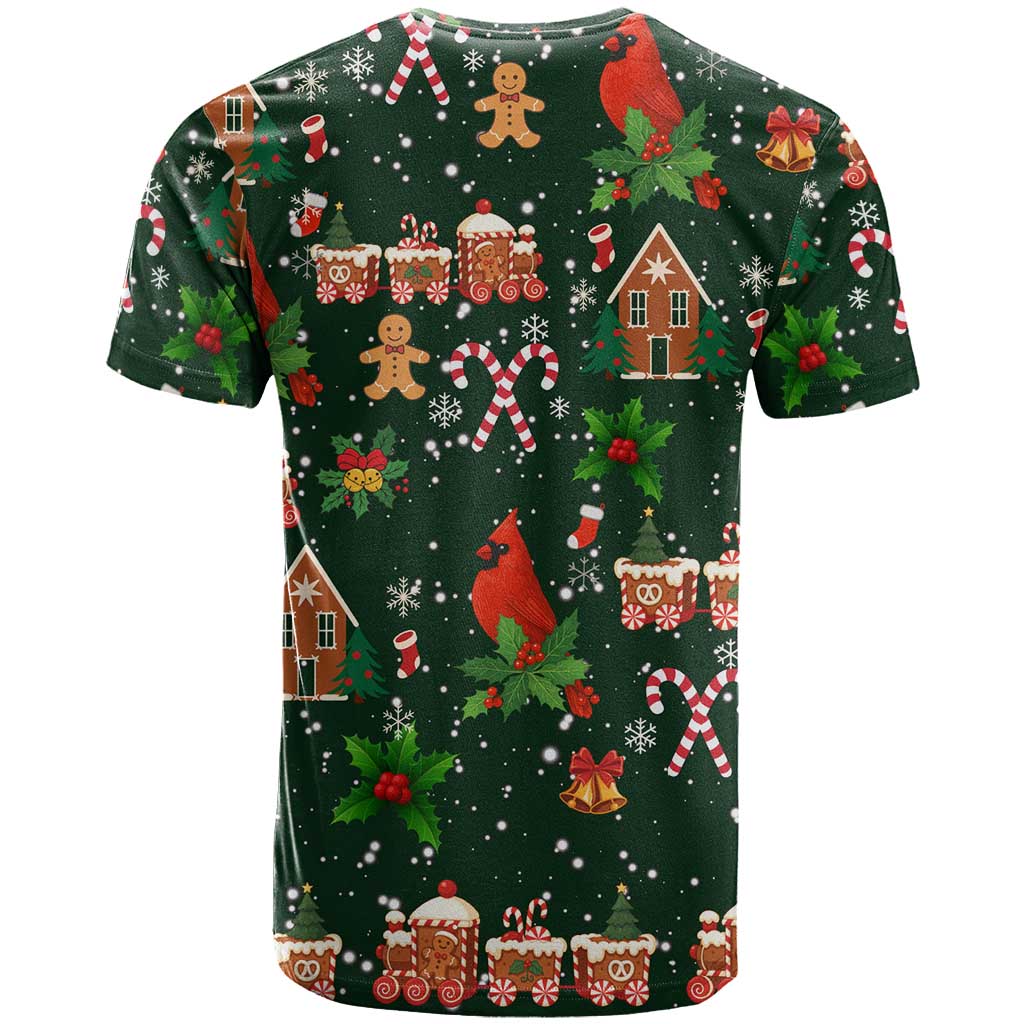 Love Cardinal Xmas Christmas T-Shirt Xmas Holiday Patterns Graphic Tee