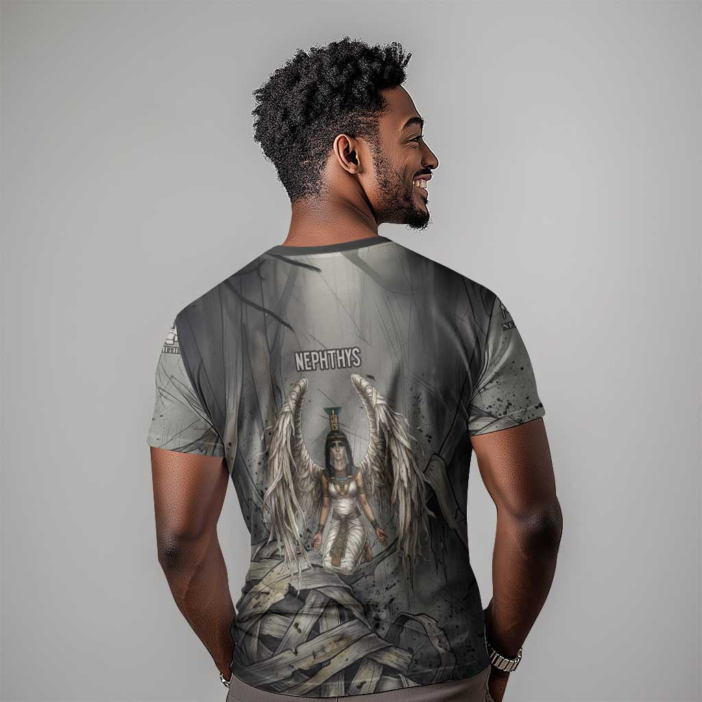 Nephthys T-Shirt Mistress of the House Egyptian Goddess Wings Graphic Tee