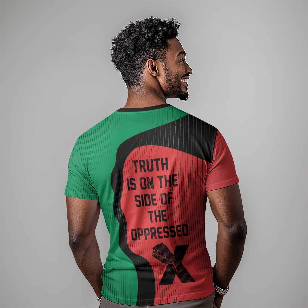 Malcolm X T-Shirt Truth Is on the Side of the Oppressed Quote Civil Rights Tribute Graphic Tee