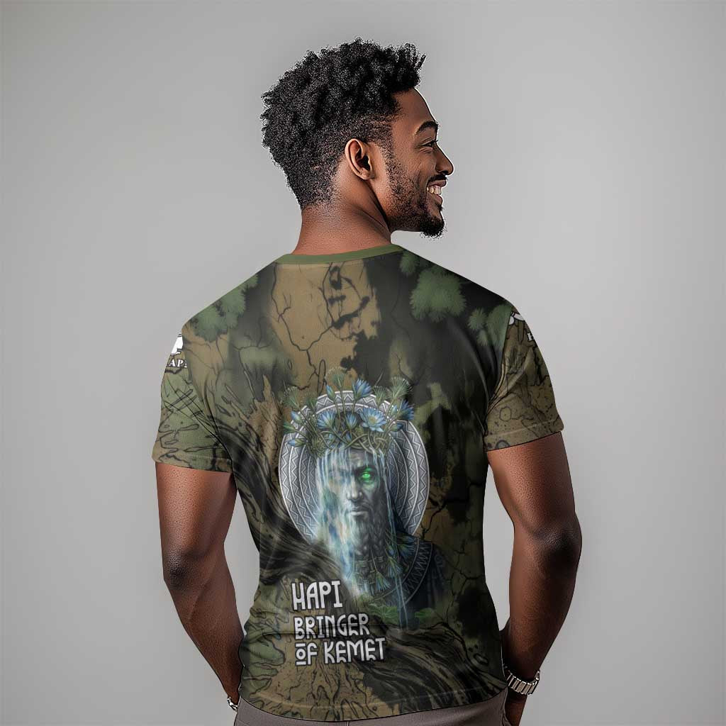 Hapi Egyptian T-Shirt Bringer of Kemet Nature Spirit Flowing Water and Earth Harmony Graphic Tee