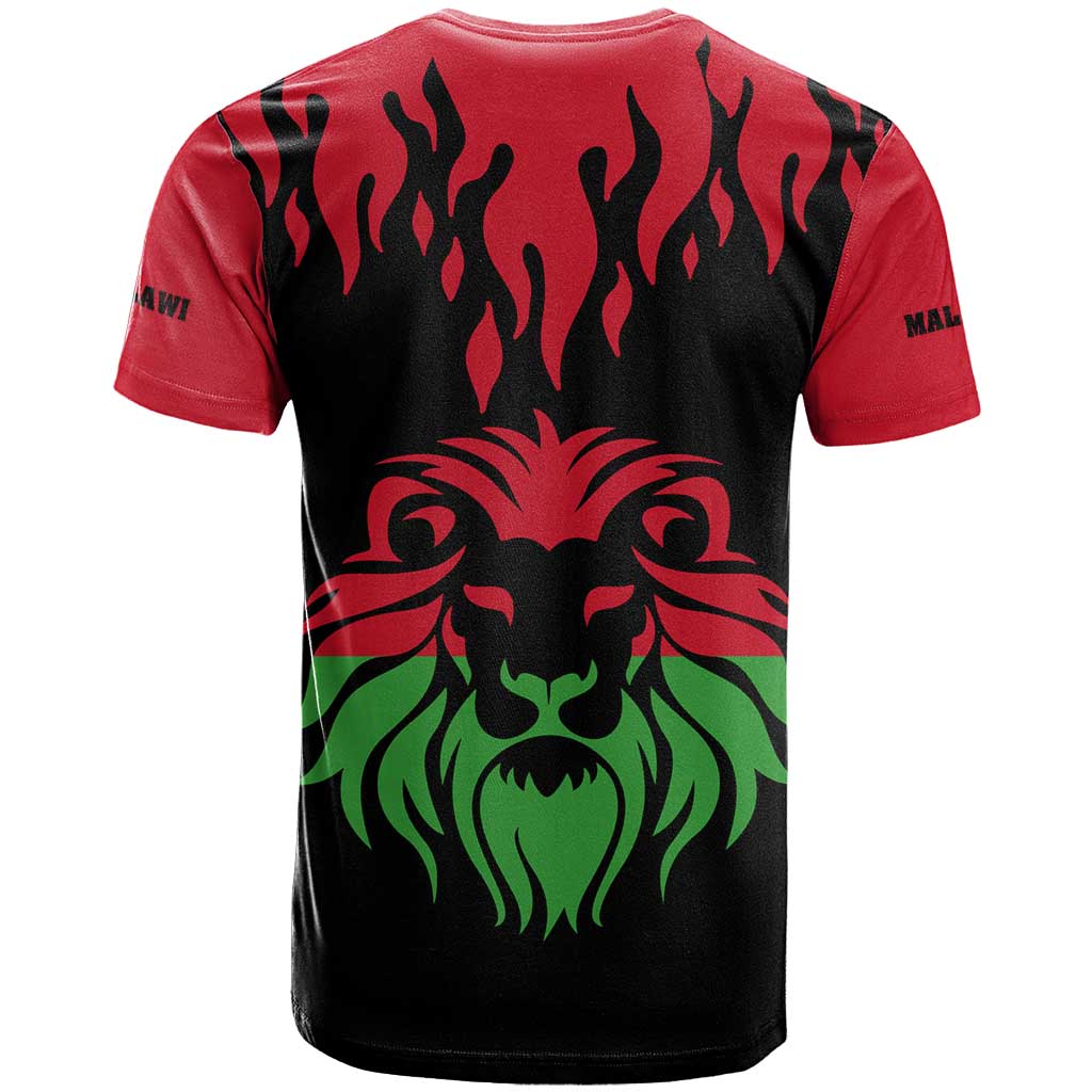 Malawi Map Shaped Lion T-Shirt Unique Country and Wildlife Fusion Design Graphic Tee