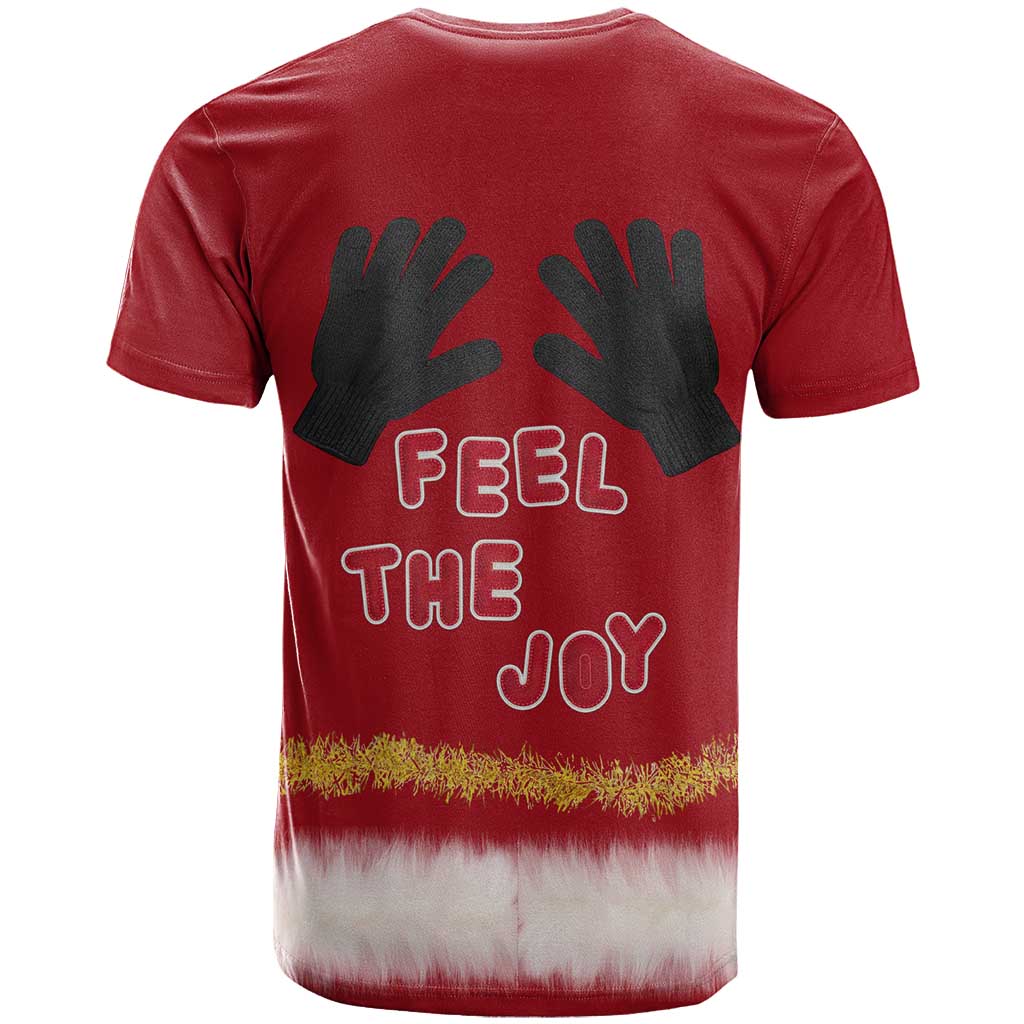 Feel The Joy Christmas T-Shirt Xmas Holiday Patterns Graphic Tee