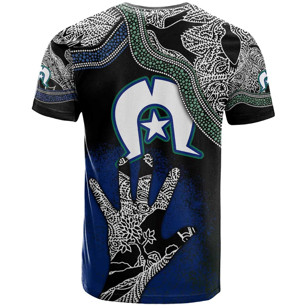 Black And White Aboriginal - Torres Strait Islanders Flag T-Shirt Graphic Tee