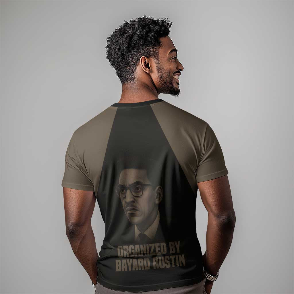 Bayard Rustin T-Shirt with March on Washington Design Civil Rights Organizer Tribute Graphic Tee
