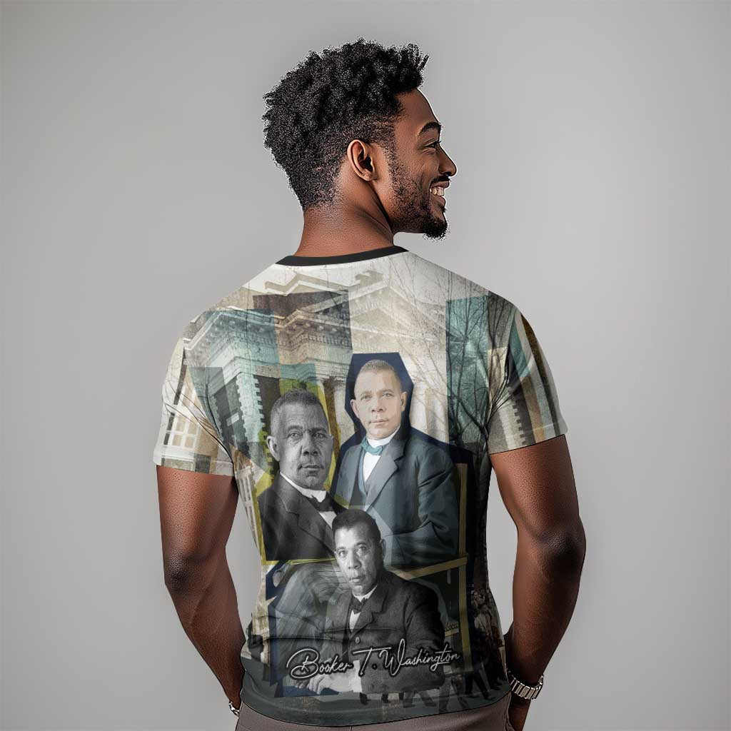 Booker T. Washington T-Shirt Historic Portrait Collage Civil Rights Legacy Educational Pioneer Design Graphic Tee