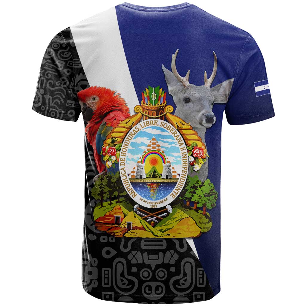 Honduras Coat of Arms T-Shirt Traditional Patterns & National Symbol Graphic Tee