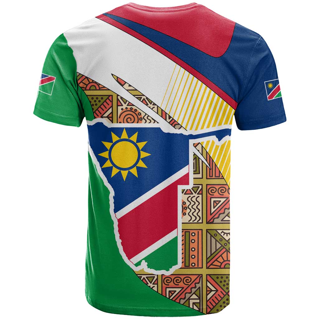 Namibia Map T-Shirt National Emblem & Cultural Motif Design Graphic Tee