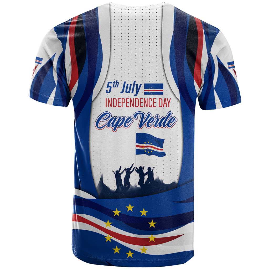 Cape Verde T-Shirt with Independence Day 5th July Flag Celebration Spirit Graphic Tee