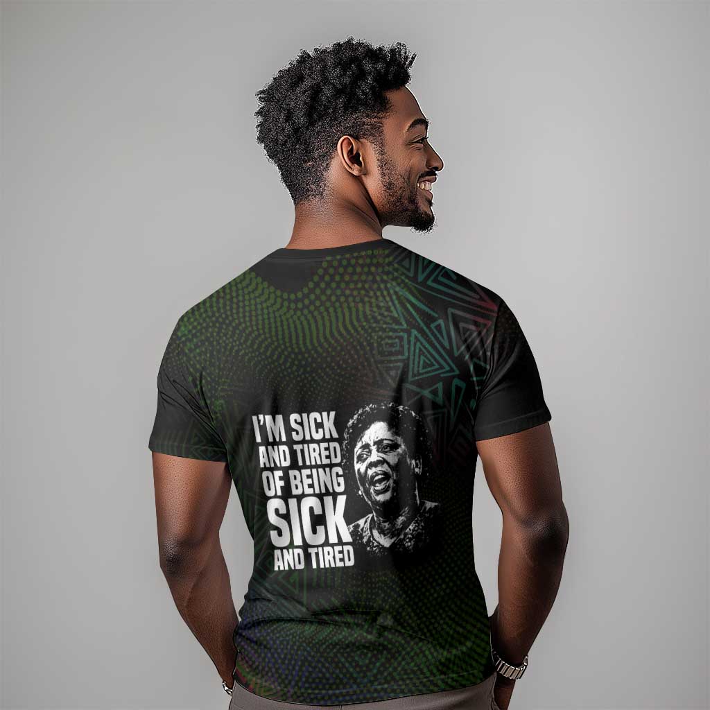 Fannie Lou Hamer T-Shirt Im Sick and Tired Quote Design Bold Portrait and Civil Rights Movement Tribute Graphic Tee