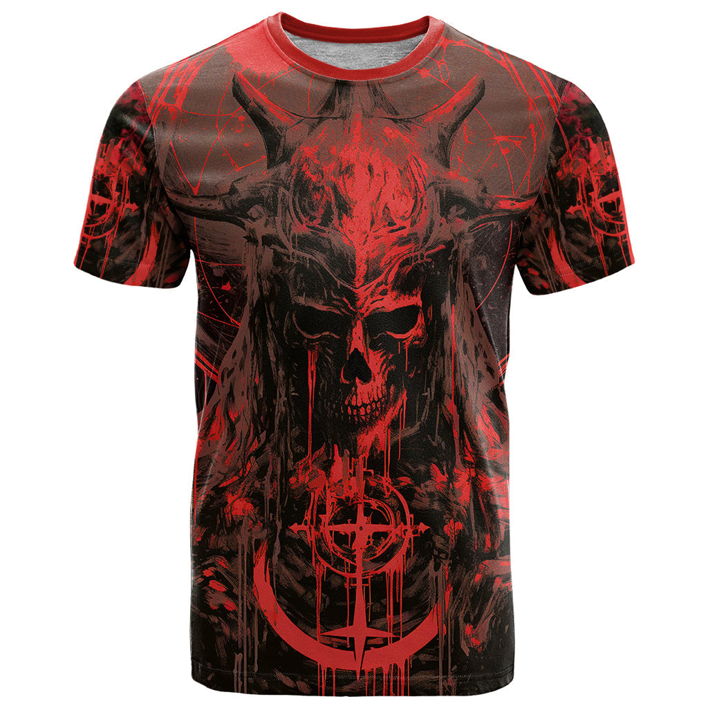 Demon Skull T-Shirt Welcome to Hell Graphic Tee