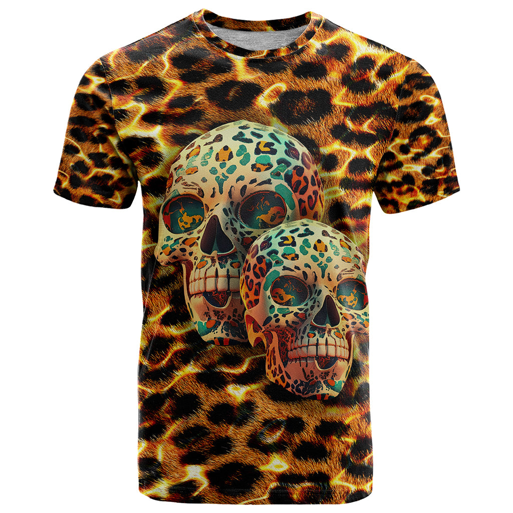 Leopard Skull T-Shirt Dead Inside Graphic Tee