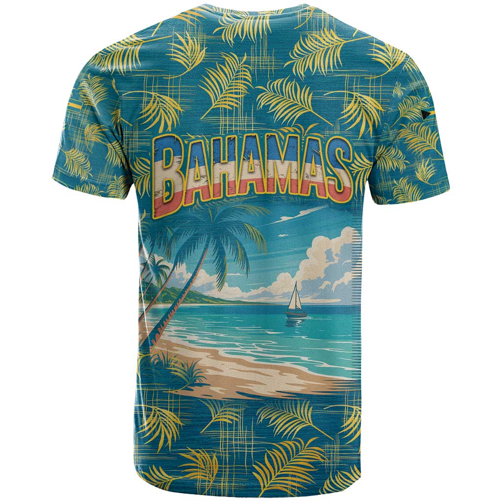 Bahamas T-Shirt with Tropical Beach Sunset Palm Tree Ocean Spirit Graphic Tee