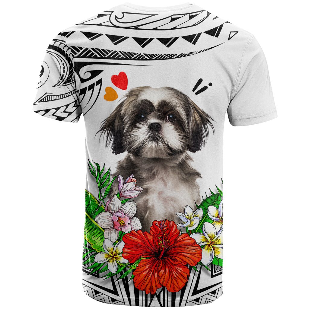 Polynesian Shih Tzu T-Shirt Polynesian Pattern And Shih Tzu Graphic Tee