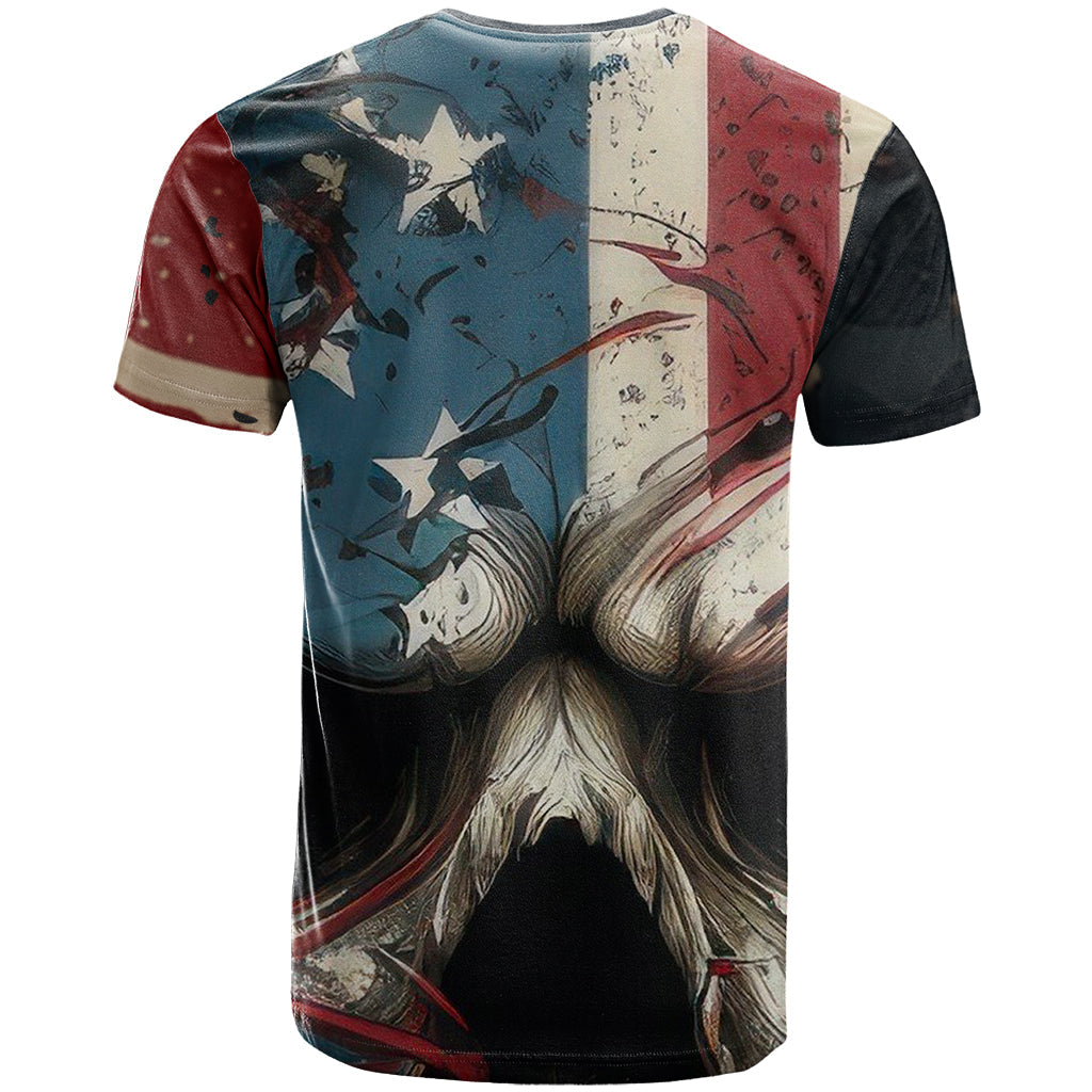 American Flag Skull T-Shirt I'm Not Anti - Social I'm Just Not User Friendly Graphic Tee