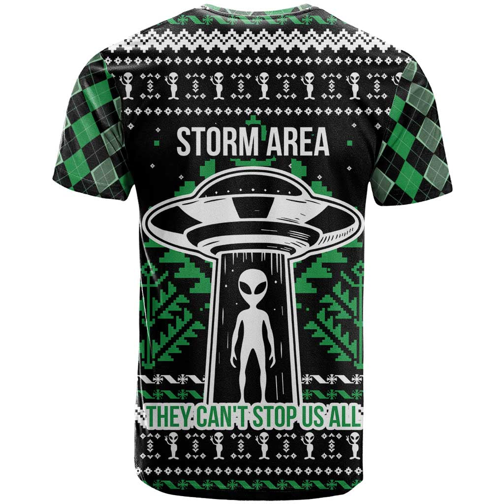 Alien Christmas T-Shirt Xmas Holiday Patterns Graphic Tee