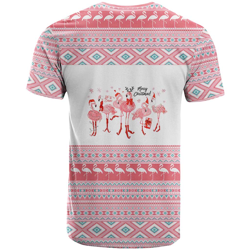 I'm Dreaming Of A Pink Christmas Flamingo Christmas Christmas T-Shirt Xmas Holiday Patterns Graphic Tee