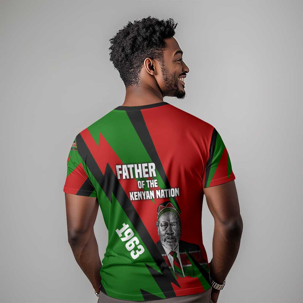 Jomo Kenyatta T-Shirt Patriotic Colors Design and Father of the Kenyan Nation Tribute Graphic Tee