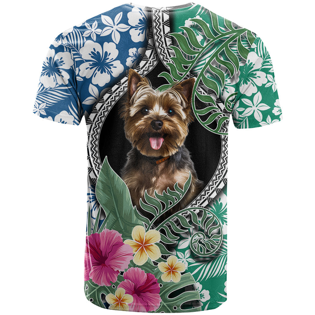 Polynesian Yorkshire Terrier T-Shirt Polynesian Pattern And Yorkshire Terrier Graphic Tee