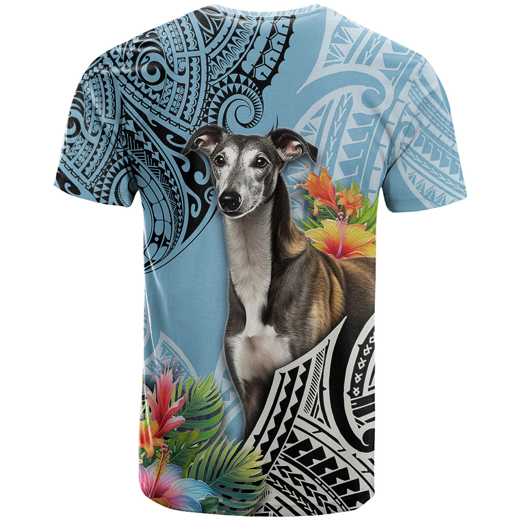 Polynesian Greyhound T-Shirt Polynesian Pattern And Greyhound Graphic Tee