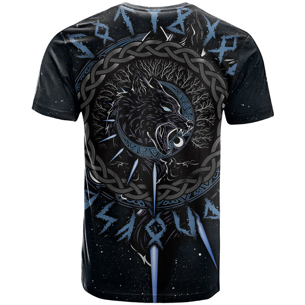 Skoll and Hati Viking Wolfs T-Shirt Graphic Tee