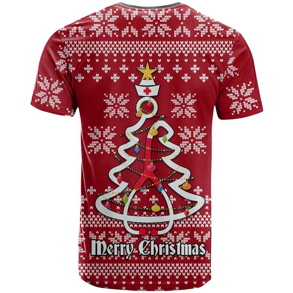 Nurse Merry Christmas Christmas T-Shirt Xmas Holiday Patterns Graphic Tee