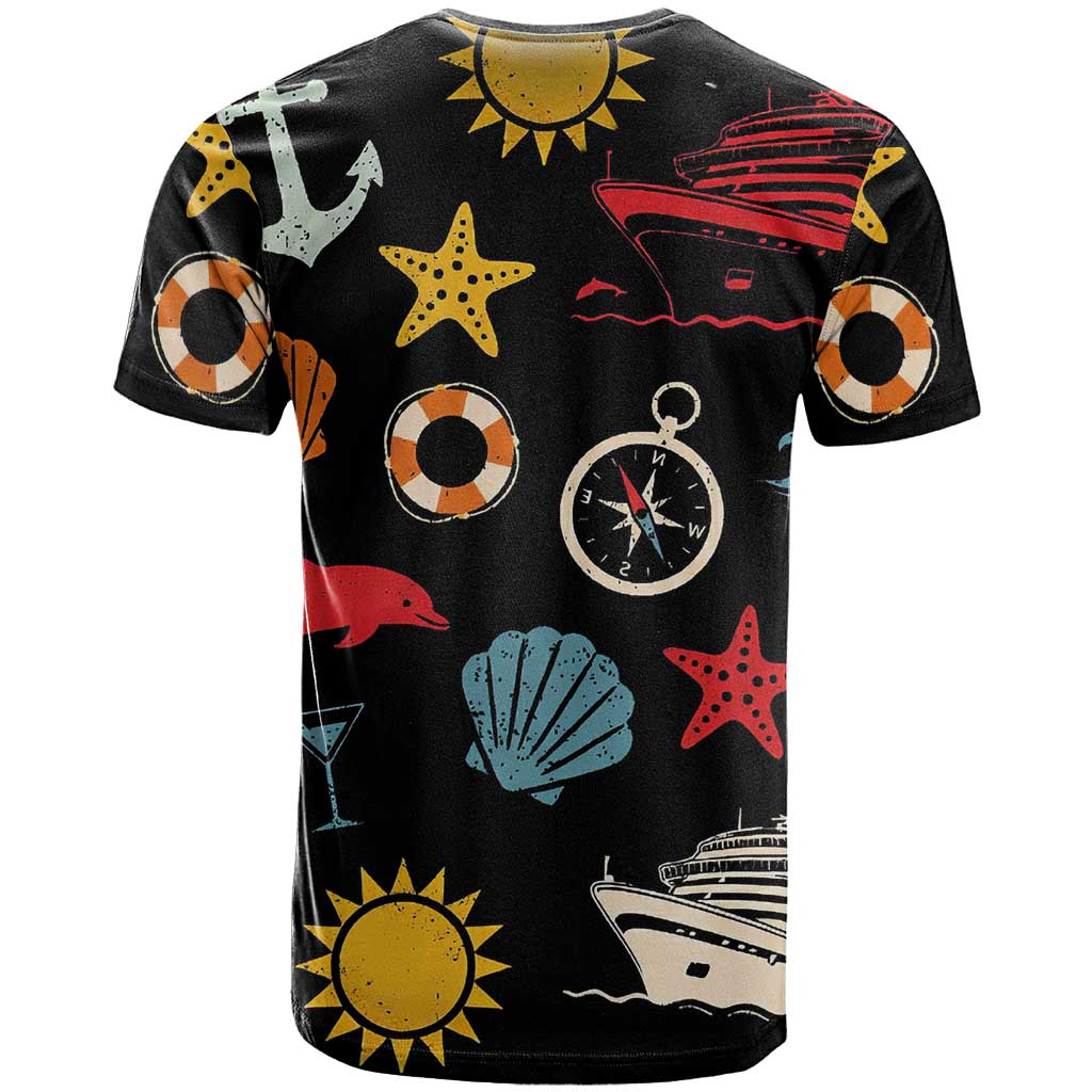 My First Cruise 2026 T-Shirt Vacation Groovy Family Cruise Ship Graphic Tee