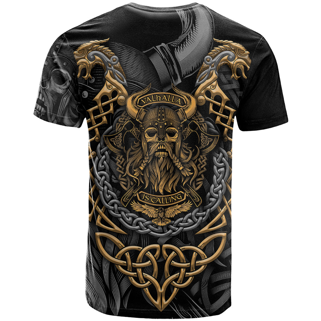 Viking Warrior Tatto T-Shirt Valhalla Is Calling Graphic Tee