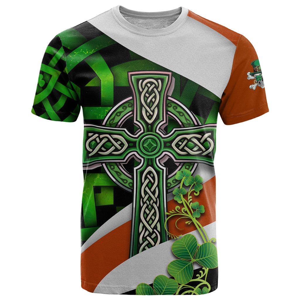 Patrick Day - Irish Cross - Lucky Girl T-Shirt Graphic Tee