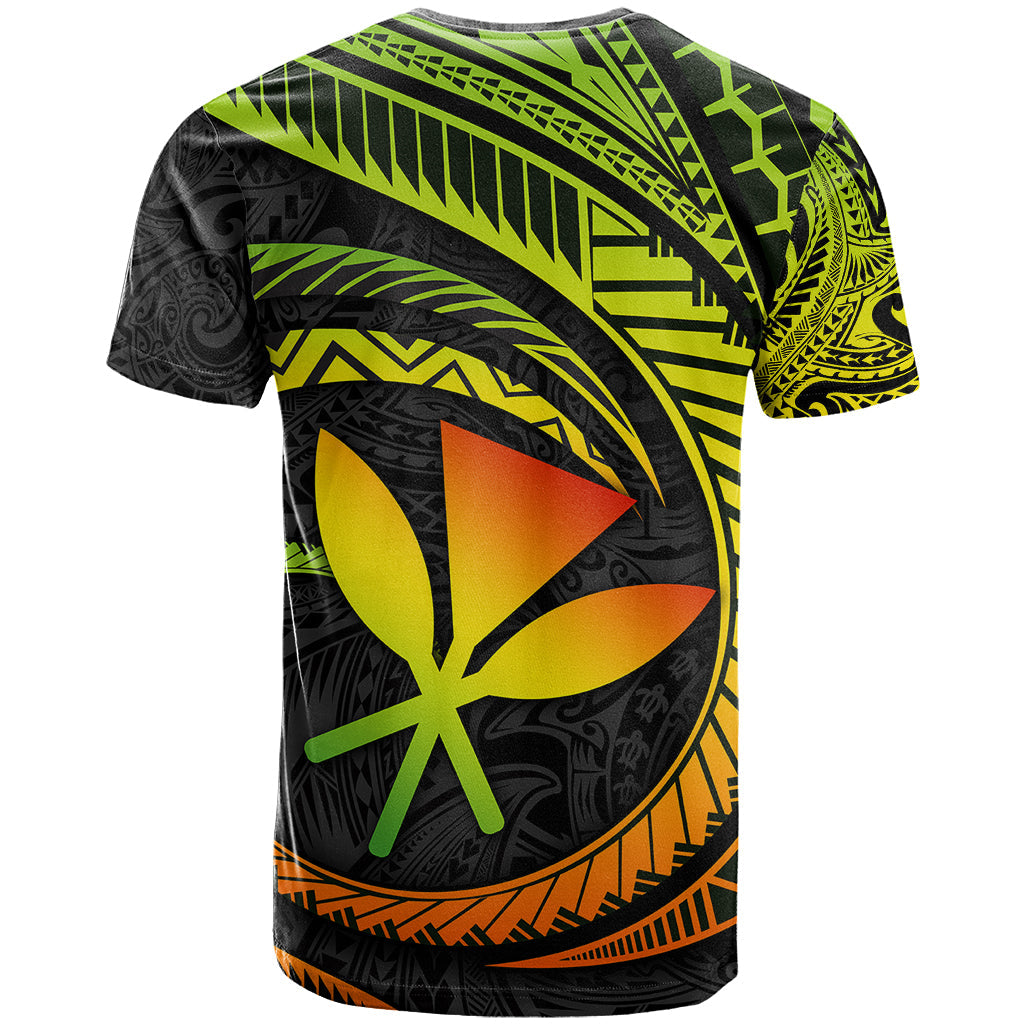 Hawaii Kanaka Maoli T-Shirt Polynesian Tornado Infusion Gradient Graphic Tee