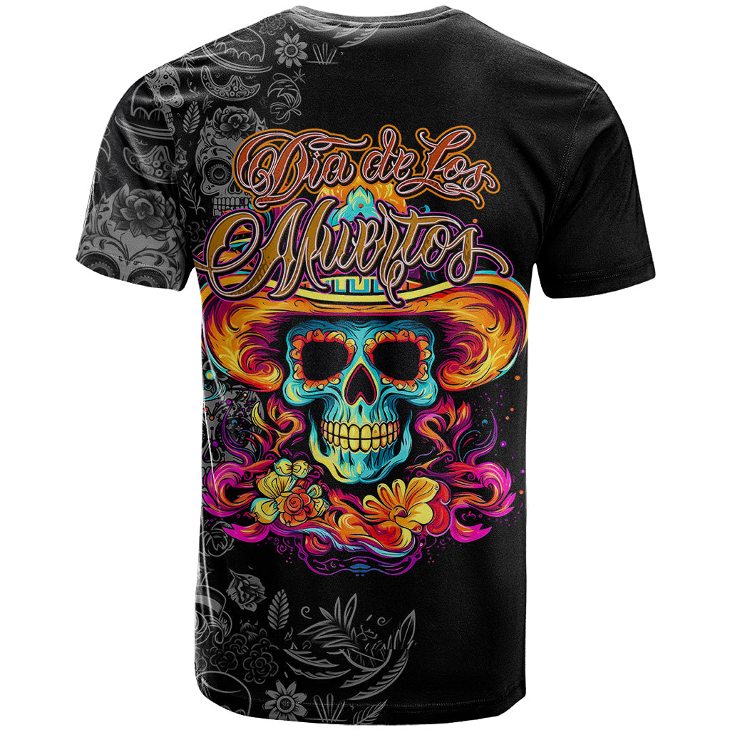 Day Of The Dead Sugar Skull T-Shirt Dia De Los Murtos Graphic Tee