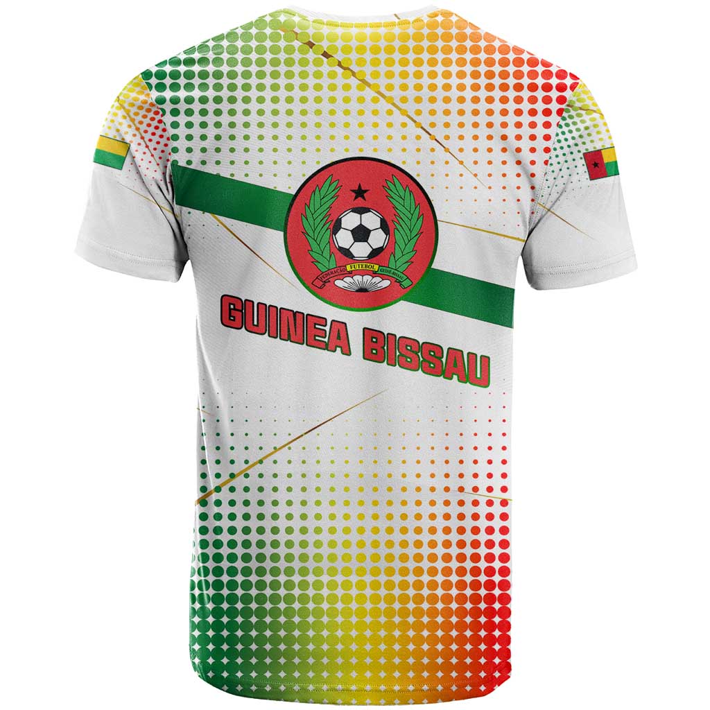 Guinea Bissau T-Shirt with White Green Red Gradient Design Graphic Tee