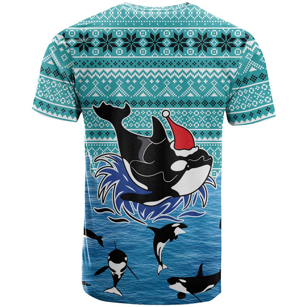 Love Oracle Whale Christmas T-Shirt Xmas Holiday Patterns Graphic Tee