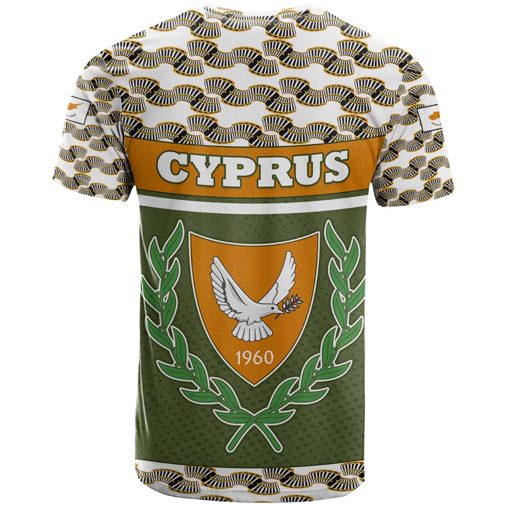 Cyprus T-Shirt with Cyclamen Flower Illustration Design and National Emblem Graphic Tee