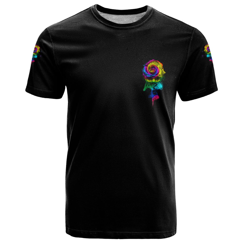 Karma Fairy Rose Smoke Skull T-Shirt Graphic Tee