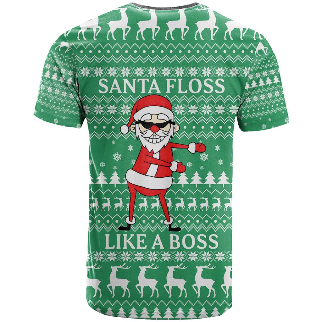 Funny Santa Claus Christmas T-Shirt Xmas Holiday Patterns Graphic Tee