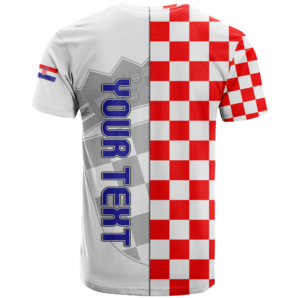 Personalised Croatia T-Shirt Chessboard Mix Coat Of Arms Graphic Tee
