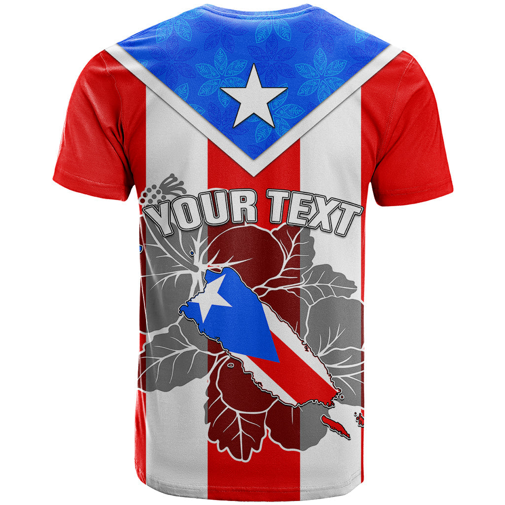 Custom Puerto Rico T-Shirt Coqui Frog Mix Flor de Maga Graphic Tee