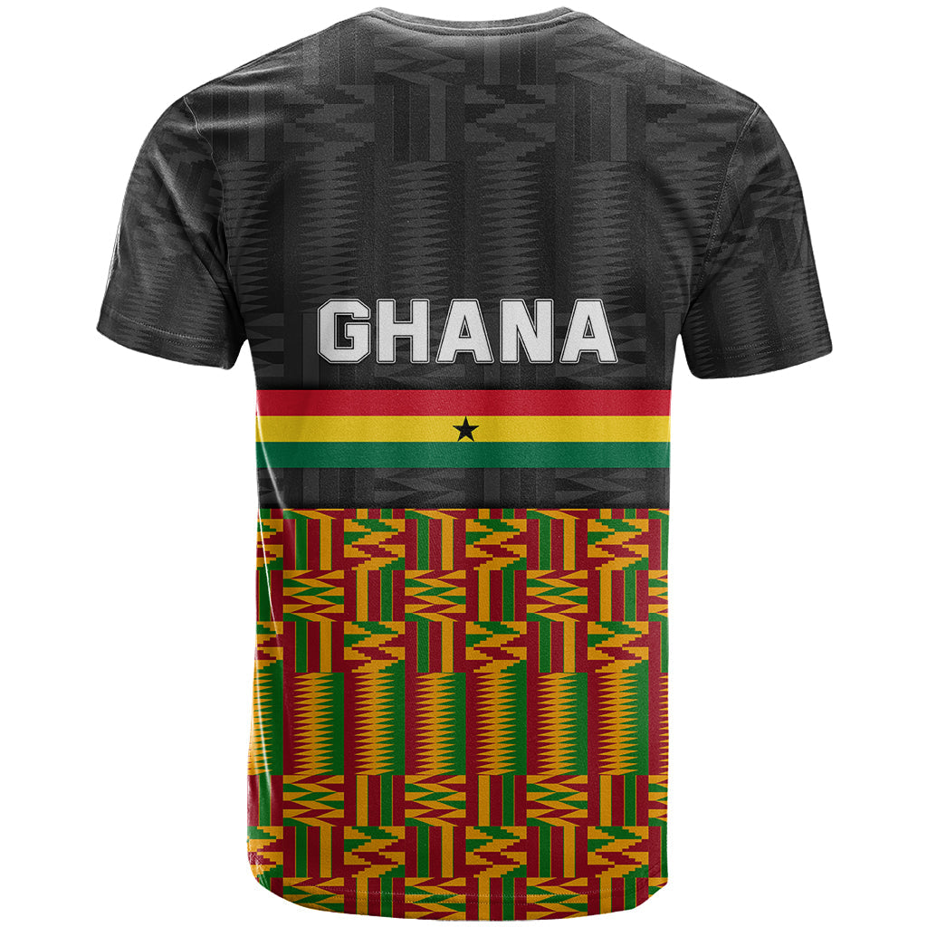 Ghana T-Shirt Kente Pattern With Coat Of Arms Graphic Tee