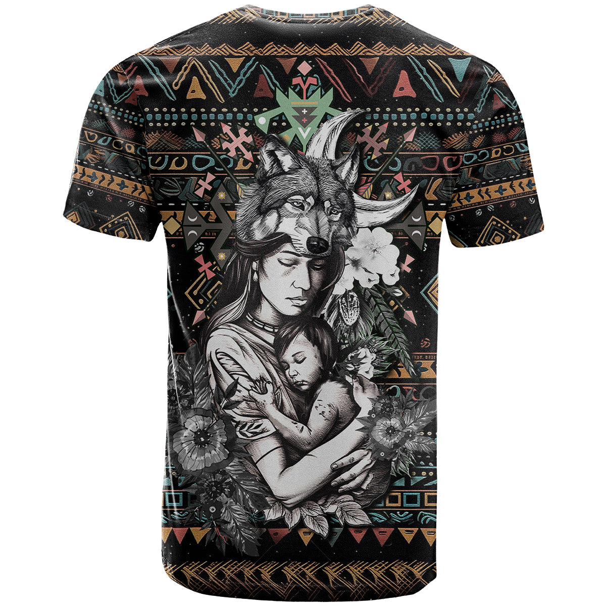 Native American Clothing In Mother's Cradle T-Shirt Graphic Tee